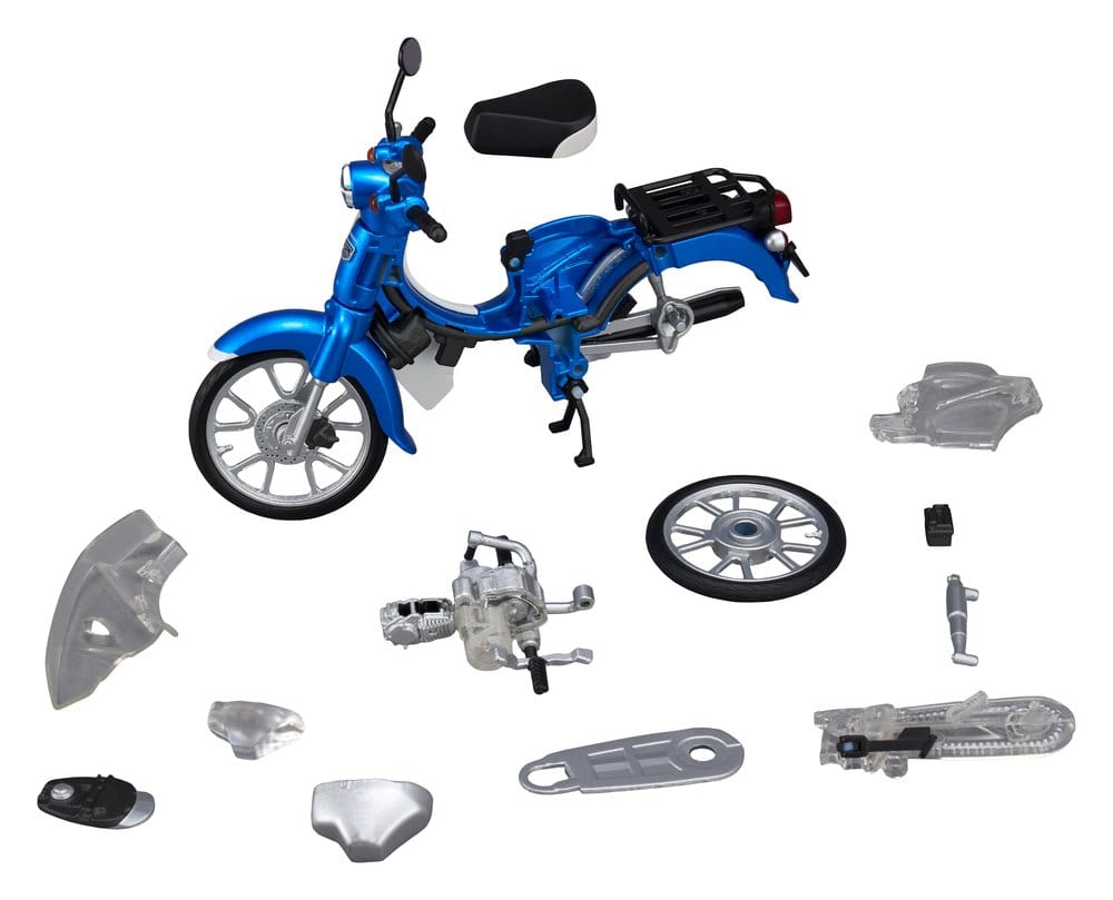 Honda Kaitanics Plastic Model Kit Super Cub 110 Glint Wave Blue Metalic - MangaShop.ro