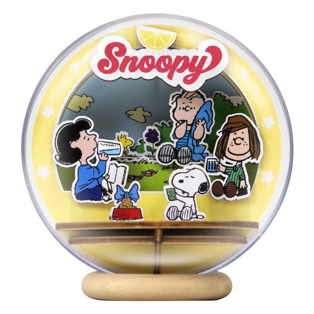 Peanuts Puremind Model Kit Wooden Theater Globe Picnic Party - MangaShop.ro