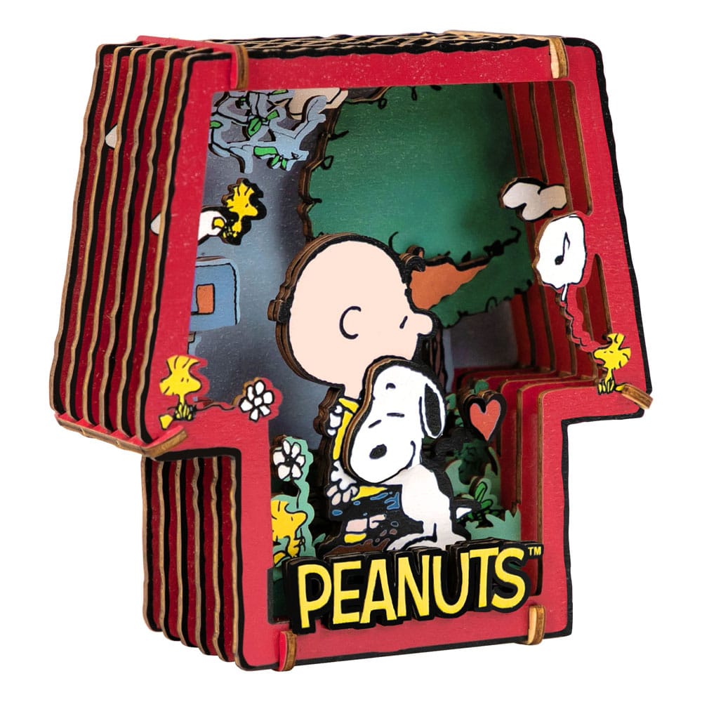Peanuts Puremind Model Kit Wooden Theater Healing Hug - MangaShop.ro