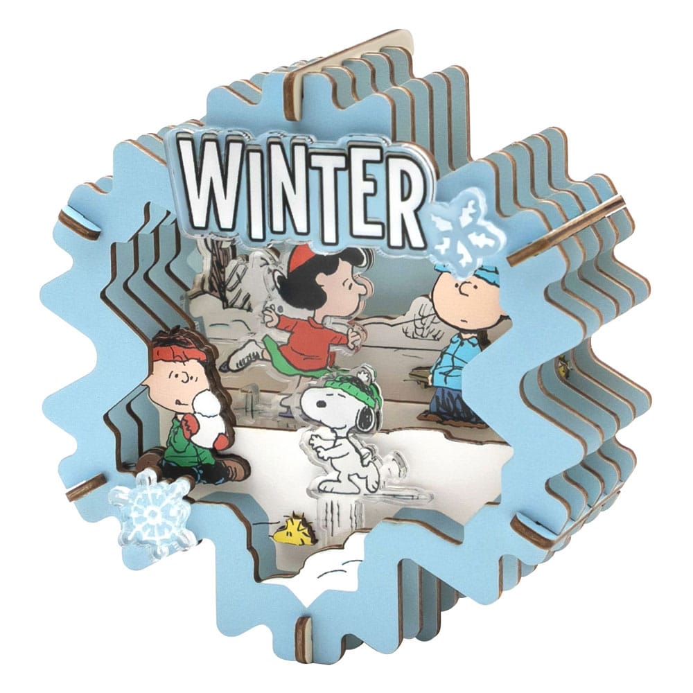 Peanuts Puremind Model Kit Wooden Theater Winter Wonderland - MangaShop.ro