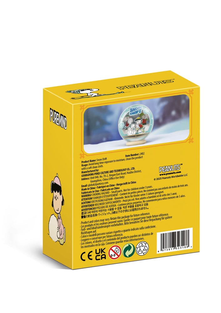 Peanuts Puremind Model Kit Wooden Theater Globe Snow Drift - MangaShop.ro