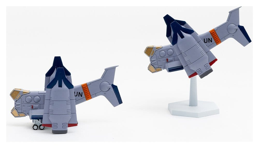Rebuild of Evangelion SYUTO Tiny Scale Plastic Model Kit UNAF Close Air Support VTOL Aircraft YAGR-3B 5 cm - MangaShop.ro