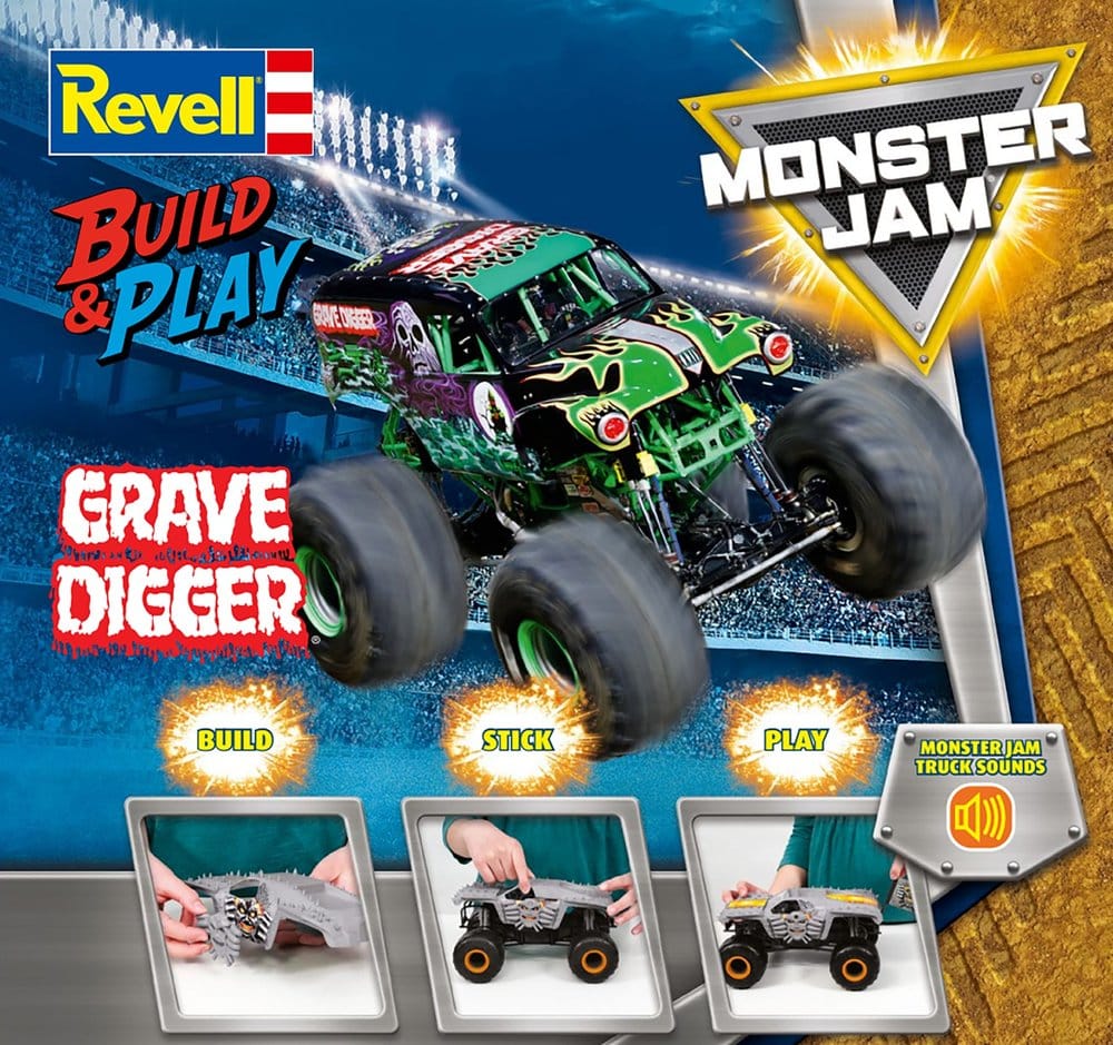 Monster Jam Revell Build & Play Kit Monster Jam Grave Digger - MangaShop.ro