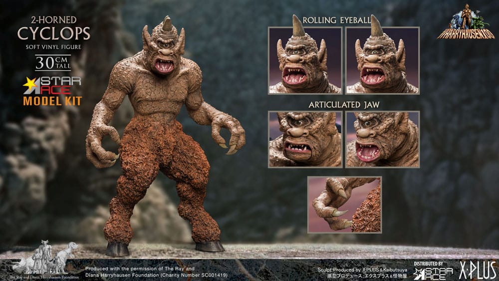 The 7th Voyage of Sinbad Soft Vinyl Model Kit Ray Harryhausens 2-horned Cyclops 30 cm - MangaShop.ro