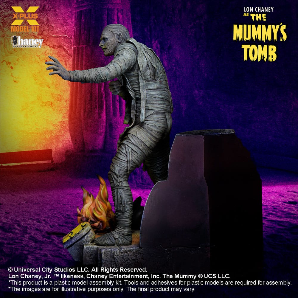 The Mummy's Tomb Plastic Model Kit 1/8 Lon Chaney Jr. as Mummy 23 cm - MangaShop.ro