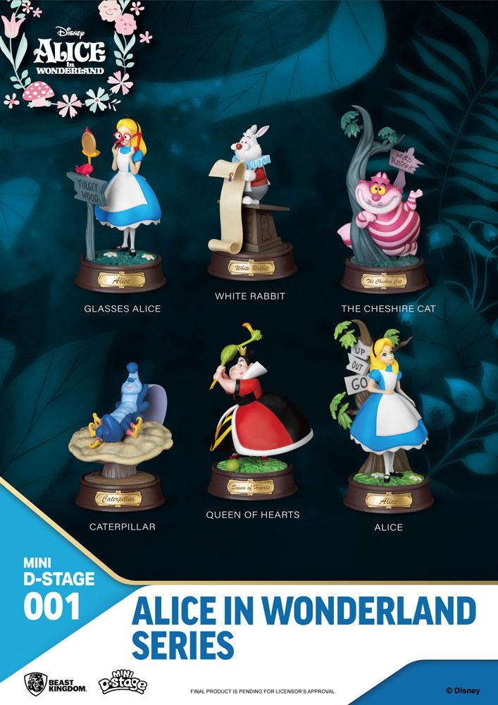 Alice in Wonderland Mini Diorama Stage Statues 6-pack 10 cm - MangaShop.ro