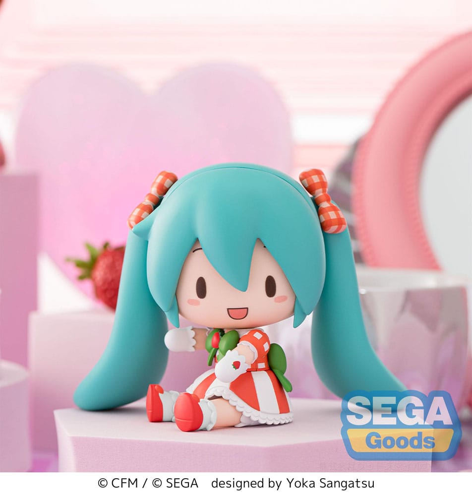 Character Vocal Series 01: Hatsune Miku Fuwa Petit Chibi Figure Hatsune Miku x Love and Berry Dress Up and Dance! Lovely Strawberry 8 cm - MangaShop.ro