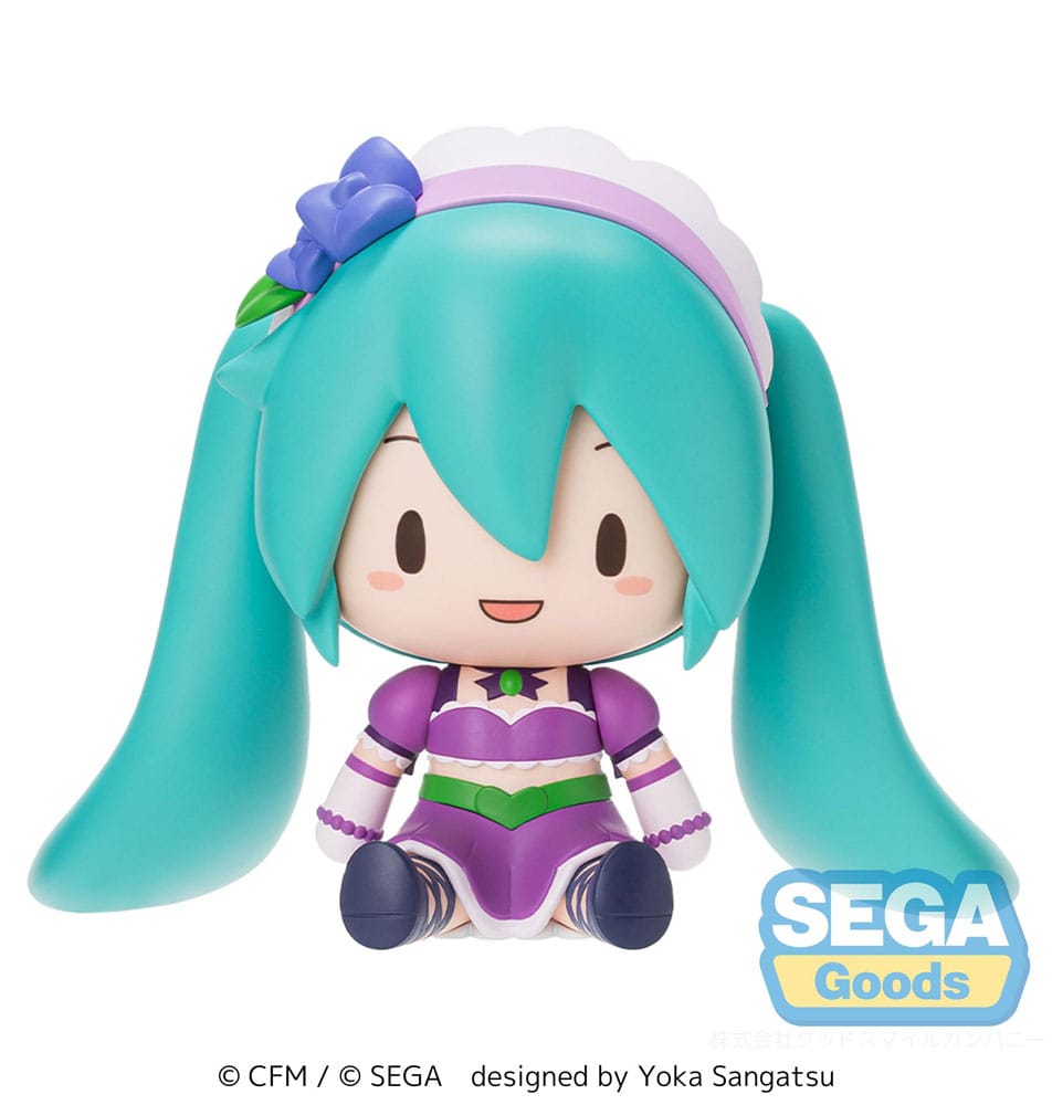 Character Vocal Series 01: Hatsune Miku Fuwa Petit Chibi Figure Hatsune Miku x Love and Berry Dress Up and Dance! Sparkly Purple 8 cm - MangaShop.ro