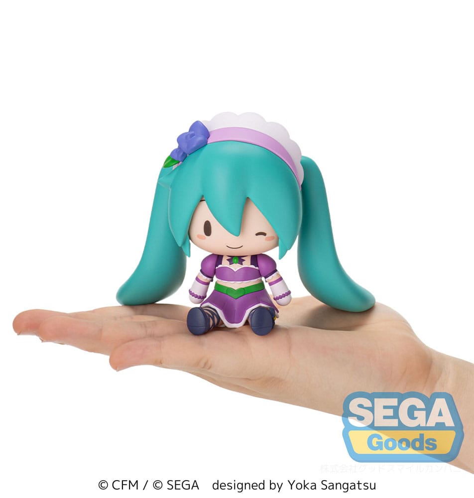Character Vocal Series 01: Hatsune Miku Fuwa Petit Chibi Figure Hatsune Miku x Love and Berry Dress Up and Dance! Sparkly Purple 8 cm - MangaShop.ro
