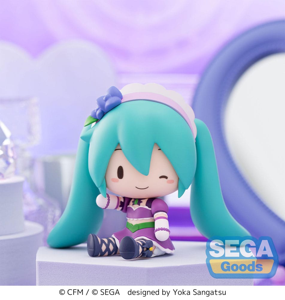 Character Vocal Series 01: Hatsune Miku Fuwa Petit Chibi Figure Hatsune Miku x Love and Berry Dress Up and Dance! Sparkly Purple 8 cm - MangaShop.ro
