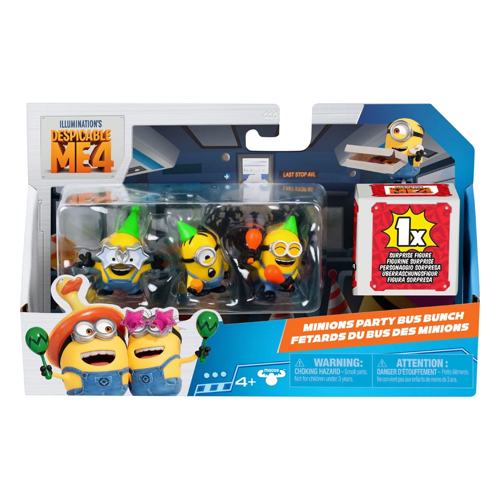 Despicable Me 4 Figure 4-Pack Party Bus 5 cm - MangaShop.ro