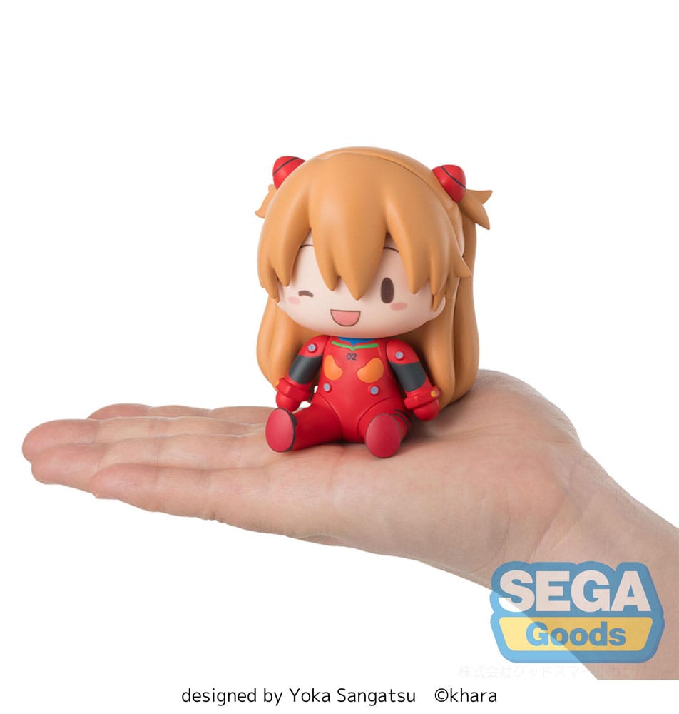 Evangelion: New Theatrical Edition Fuwa Petit Chibi Figure Asuka Plug Suit 8 cm - MangaShop.ro
