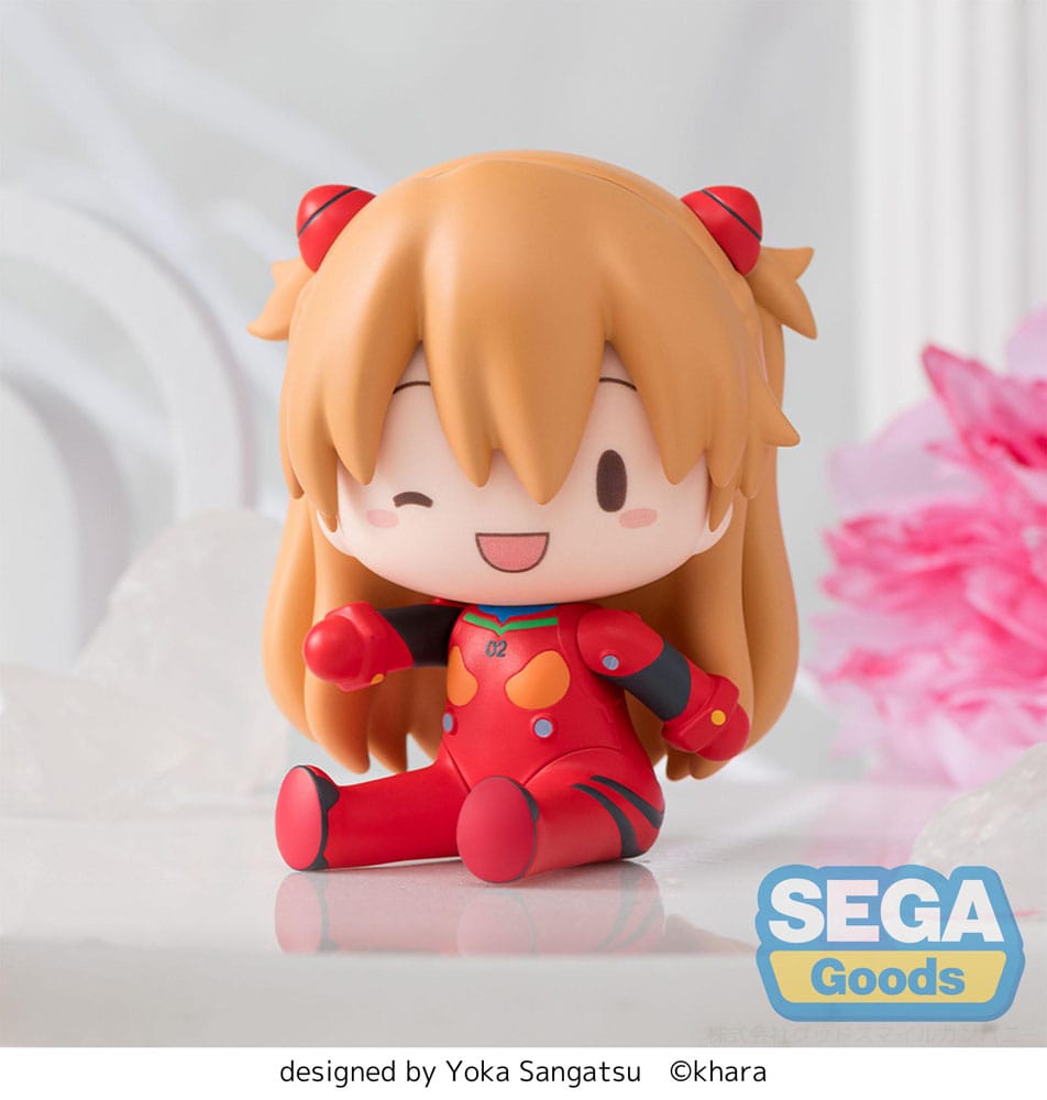 Evangelion: New Theatrical Edition Fuwa Petit Chibi Figure Asuka Plug Suit 8 cm - MangaShop.ro