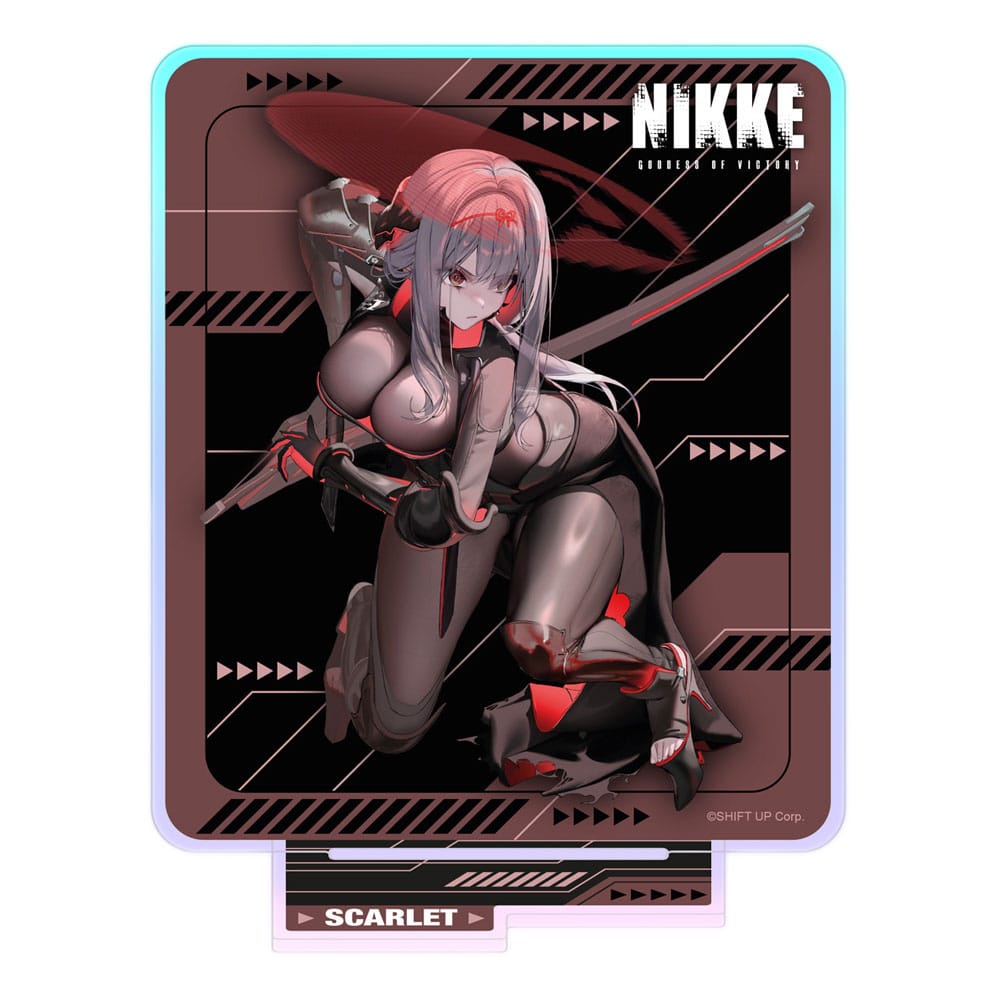 Goddess of Victory: Nikke Crouching Series Acrylic Stand Scarlet Holographic 14 cm - MangaShop.ro