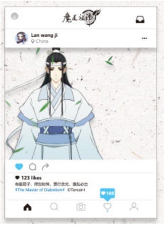 Grandmaster of Demonic Cultivation Acrylic Photo Holder Lan Wangji - MangaShop.ro