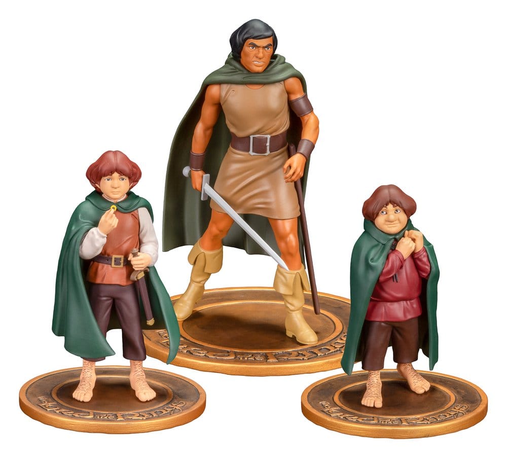 Lord of the Rings Animated Film PVC Figures 3-Pack Frodo, Aragorn, and Samwise - MangaShop.ro