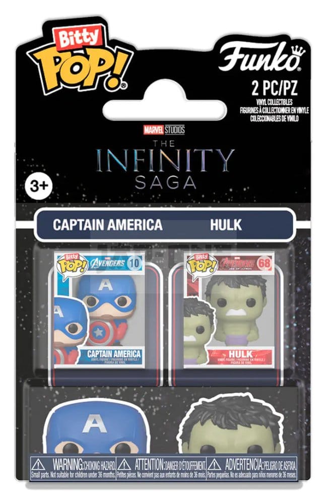 Marvel IS Bitty POP! Vinyl Figures 2-Pack Cap & Hulk 2 cm - MangaShop.ro