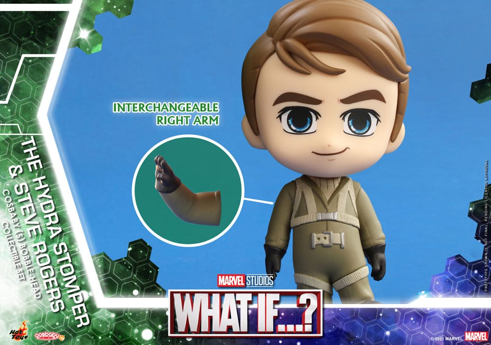 What If...? Cosbaby (S) Mini Figures Hydra Stomper & Steve Rogers 10 cm - MangaShop.ro