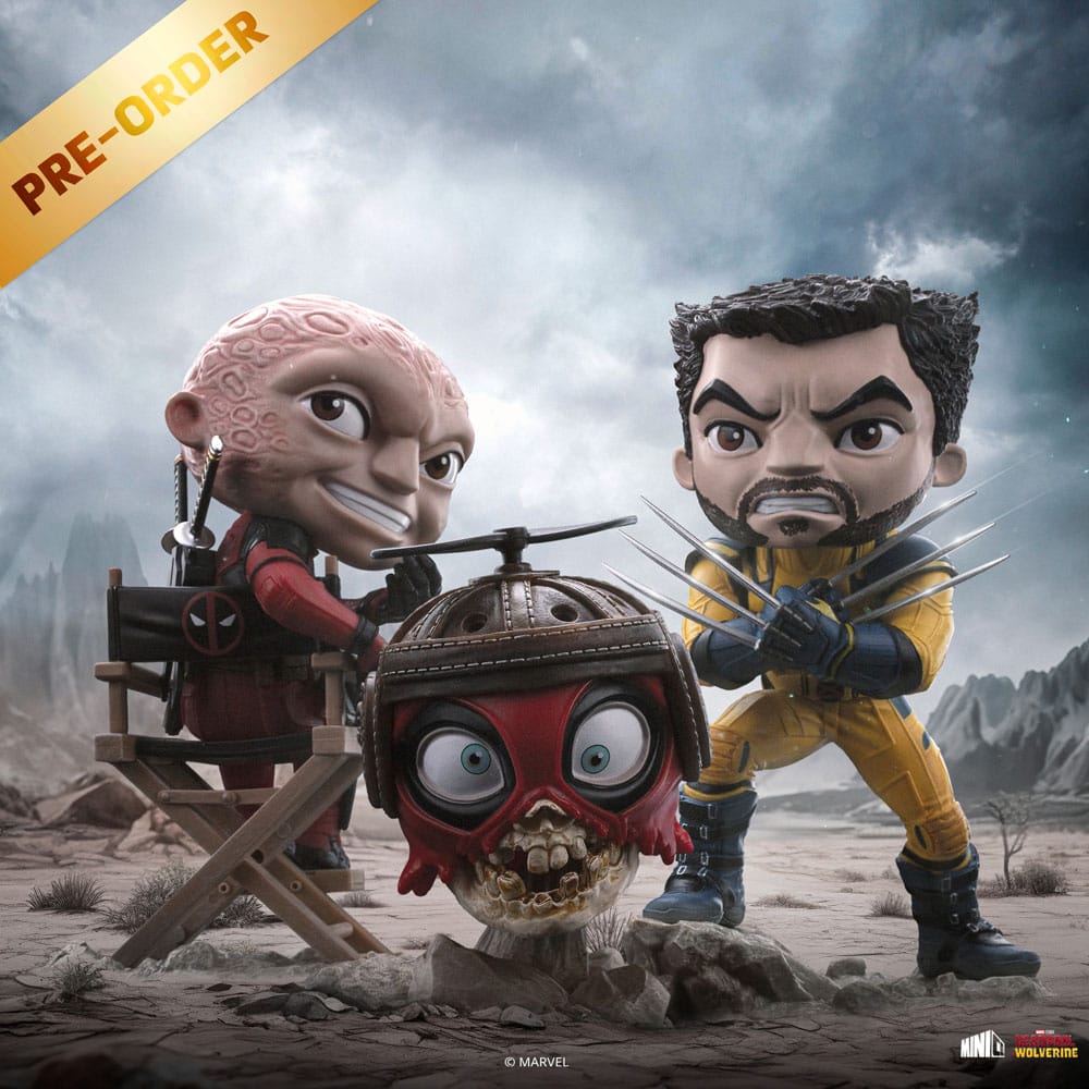 Deadpool & Wolverine Mini Co. PVC Figure Deadpool and Wolverine set Unmasked 14 cm - MangaShop.ro