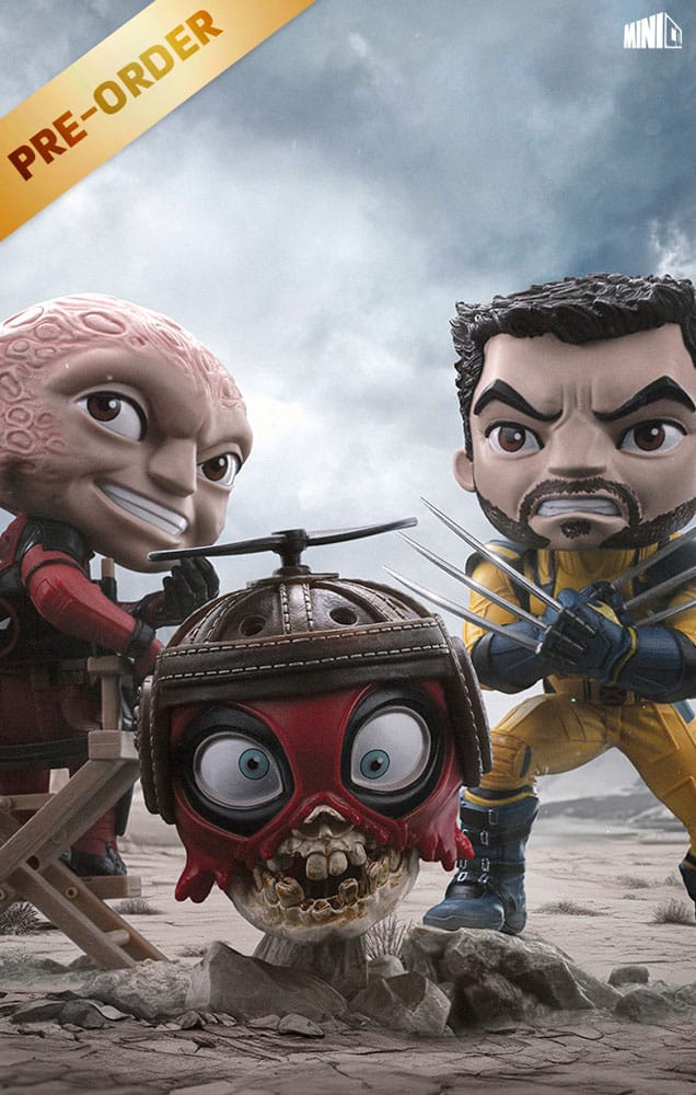 Deadpool & Wolverine Mini Co. PVC Figure Deadpool and Wolverine set Unmasked 14 cm - MangaShop.ro