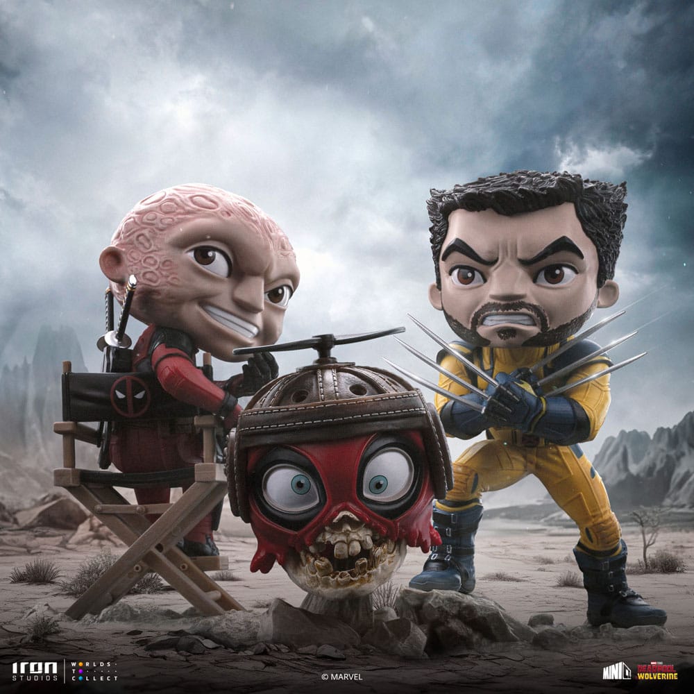 Deadpool & Wolverine Mini Co. PVC Figure Deadpool and Wolverine set Unmasked 14 cm - MangaShop.ro