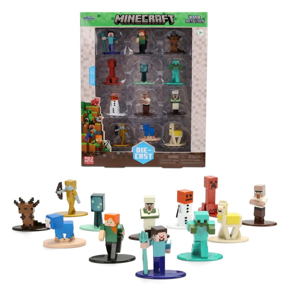 Minecraft Nano Metalfigs Mini Figures 12-Pack - MangaShop.ro