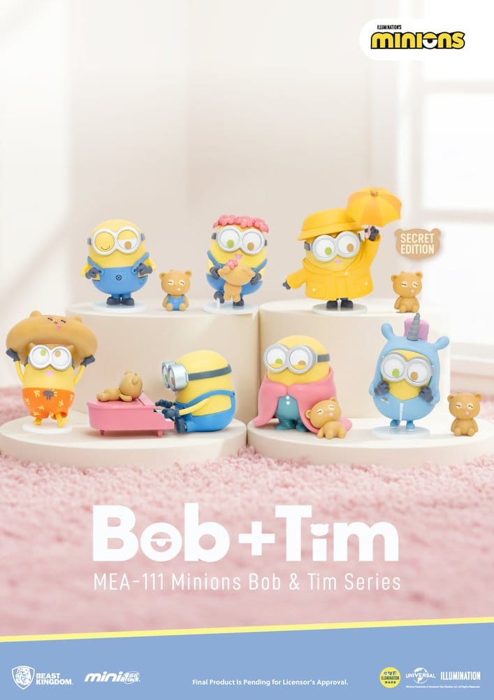 Minions Mini Egg Attack Blind Box Figures Minions bob & tim series 9 cm Assortment (6) - MangaShop.ro