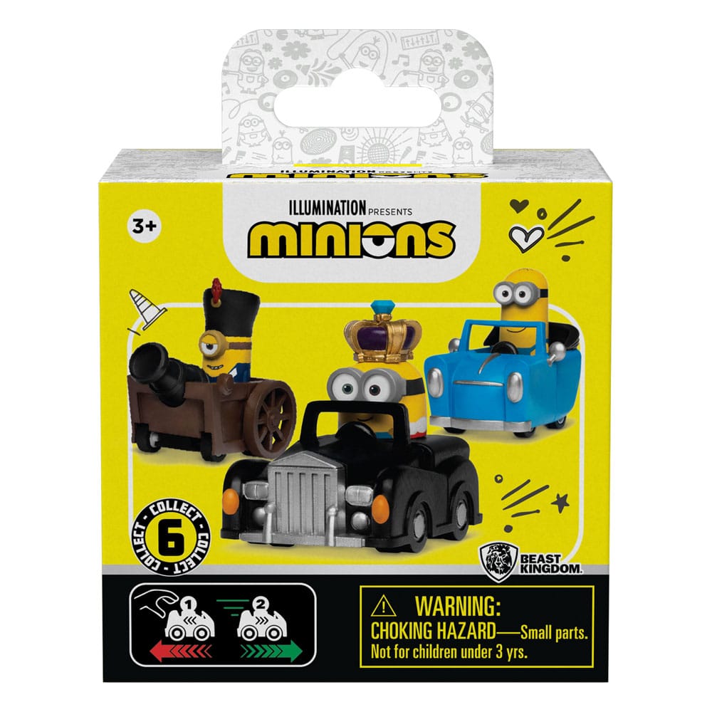 Minions Zoom Hero Pullback Vehicles with Figures Blind Box Assortment (12) - MangaShop.ro