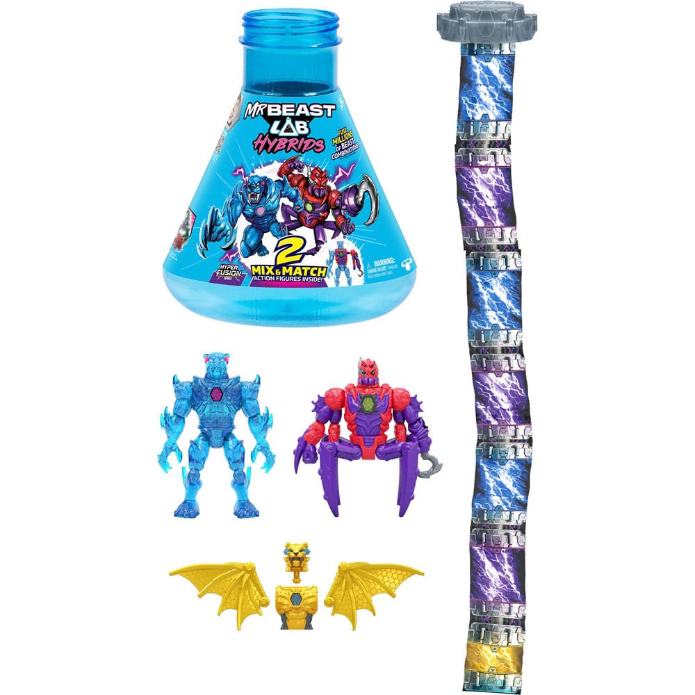 Mr. Beast Lab Hybrids Series 2 Mini Figuren 2er-Pack Spider vs Energy Panther 11 cm - MangaShop.ro