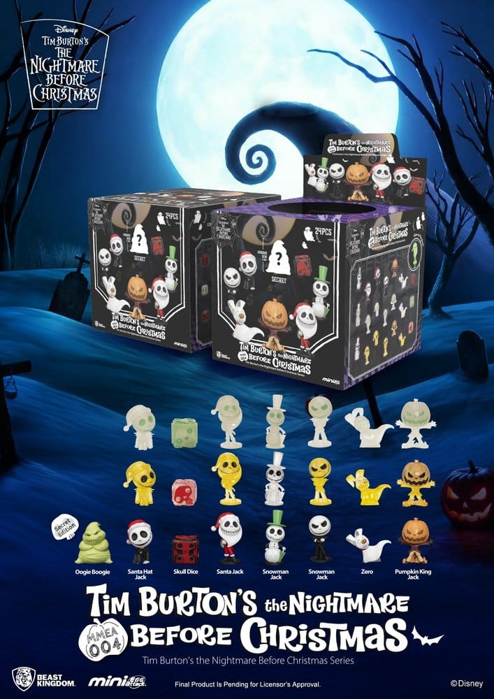 Nightmare Before Christmas Mini Egg Attack Mini Figures Blind Box Assortment (24) (Glow in the Dark) - MangaShop.ro