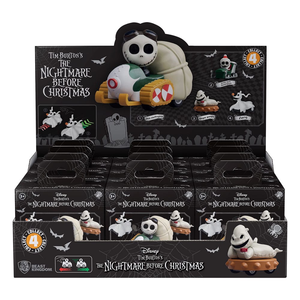 Nightmare Before Christmas Zoom Hero Pullback Vehicles with Figures (Blind Box Ver.) Assortment (12) - MangaShop.ro