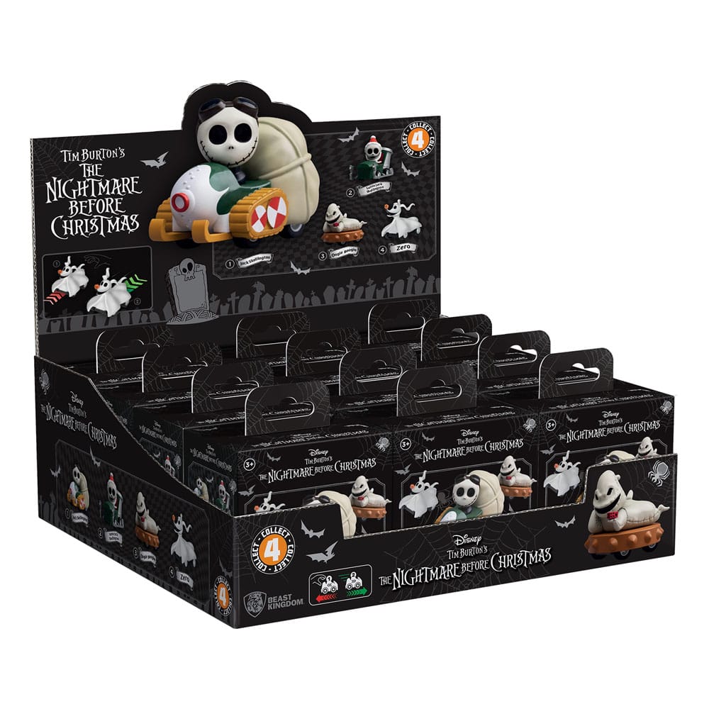 Nightmare Before Christmas Zoom Hero Pullback Vehicles with Figures (Blind Box Ver.) Assortment (12) - MangaShop.ro