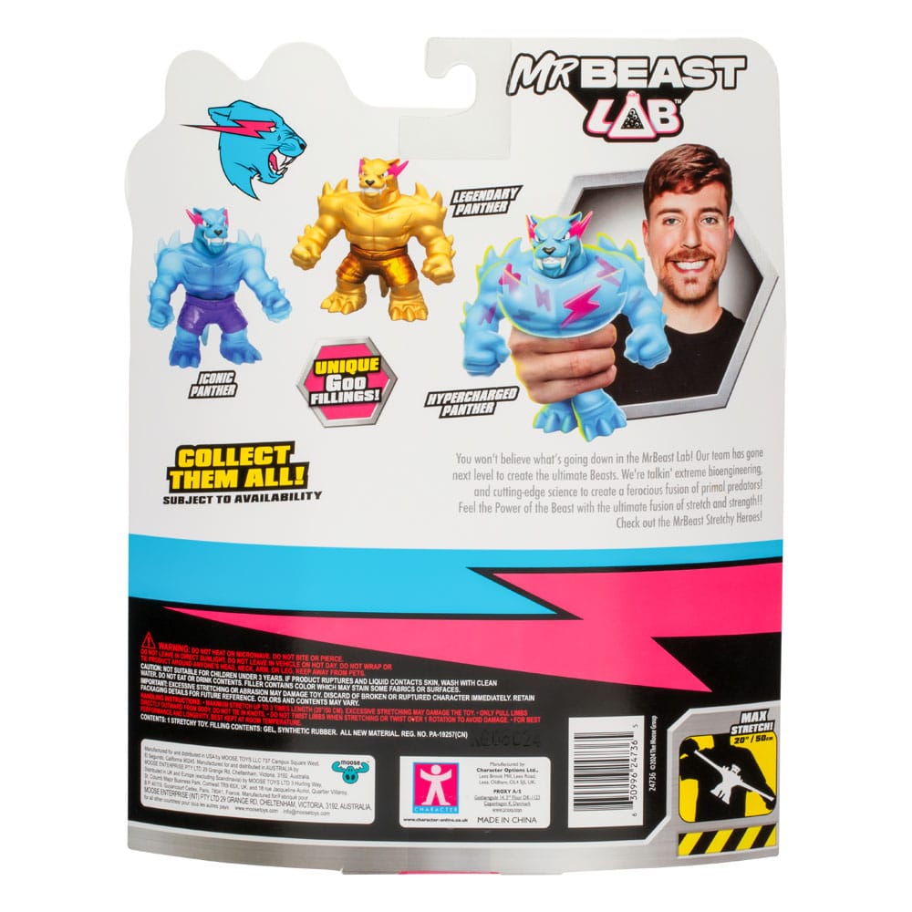 Mr. Beast Lab Goo Jit Zu Stretch Figure Hypercharged Panther 11 cm - MangaShop.ro