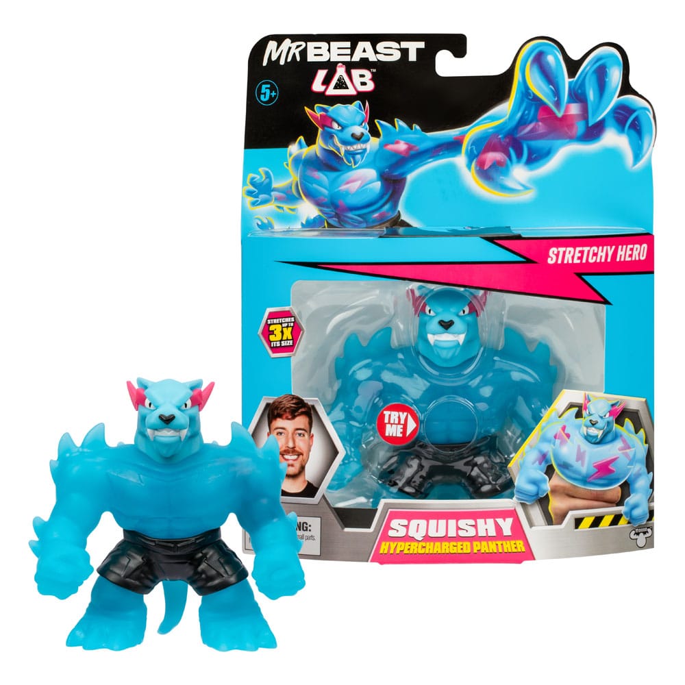 Mr. Beast Lab Goo Jit Zu Stretch Figure Hypercharged Panther 11 cm - MangaShop.ro