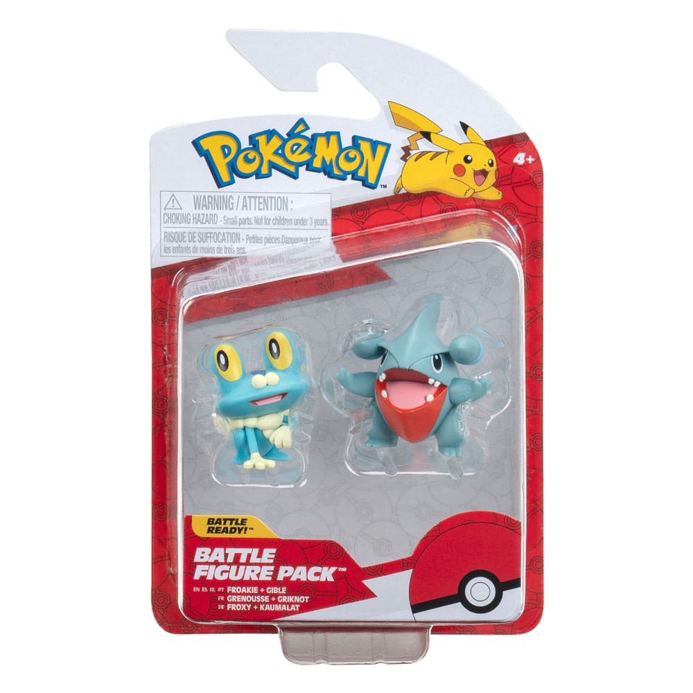 Pokemon Battle Figure First Partner Set Figure 2-Pack Gible, Froakie 5 cm - MangaShop.ro