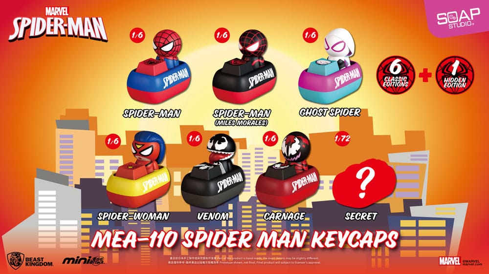 Spider Man Mini Egg Attack Blind Box Figures keycaps 5 cm Assortment (6) - MangaShop.ro