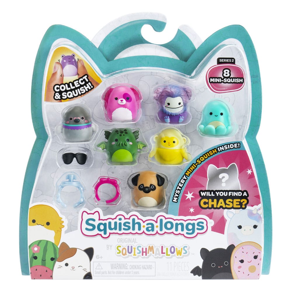 Squishmallows Squish-a-longs minifigures Set of 8 Series 2 Style 1 2,5 cm - MangaShop.ro