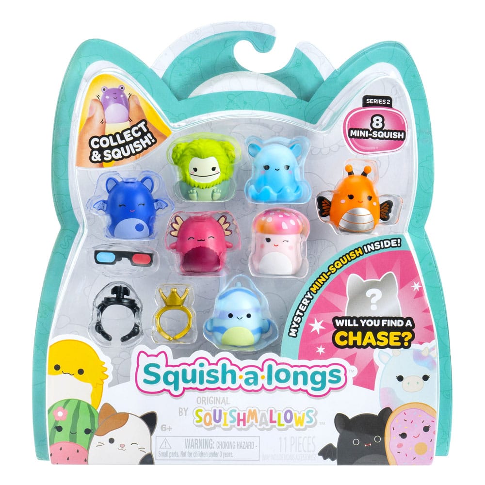 Squishmallows Squish-a-longs minifigures Set of 8 Series 2 Style 2 2,5 cm - MangaShop.ro