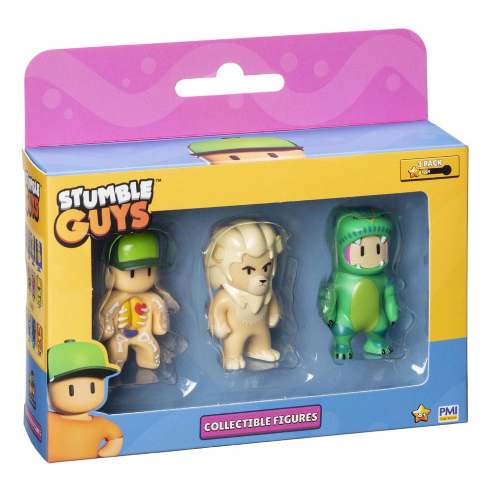Stumble Guys: Wave 2 3-figure window box collectible figures Inside Out + Kiara + T-Rex Guy - MangaShop.ro