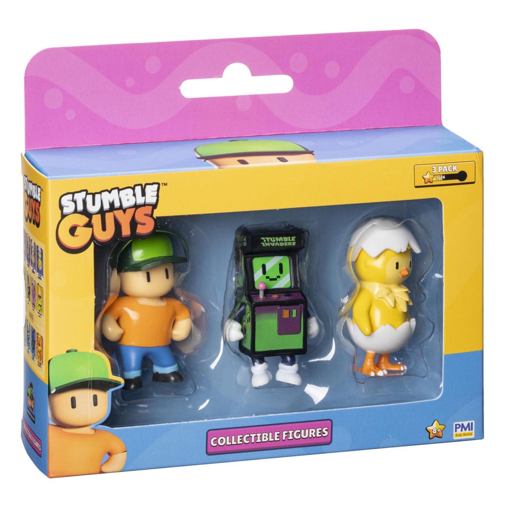 Stumble Guys: Wave 2 3-figure window box collectible figures Mr Stumble + Stumble Invaders + Hatchling - MangaShop.ro