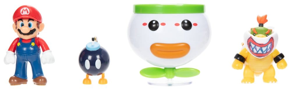 World of Nintendo Mini Figure 2-Pack Mario and Bowser Jr. Clown Car 6 cm - MangaShop.ro