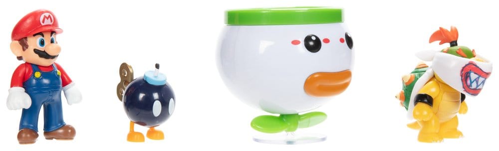 World of Nintendo Mini Figure 2-Pack Mario and Bowser Jr. Clown Car 6 cm - MangaShop.ro