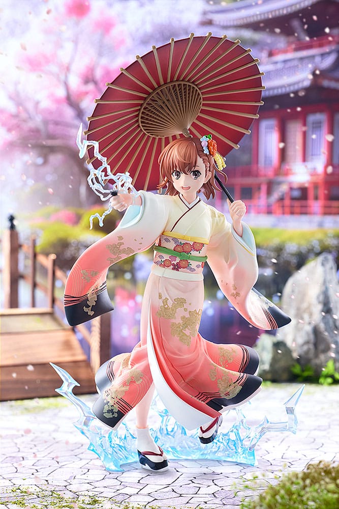 A Certain Scientific Railgun T Statue 1/7 Mikoto Misaka Furisode Kimono Ver. 28 cm - MangaShop.ro