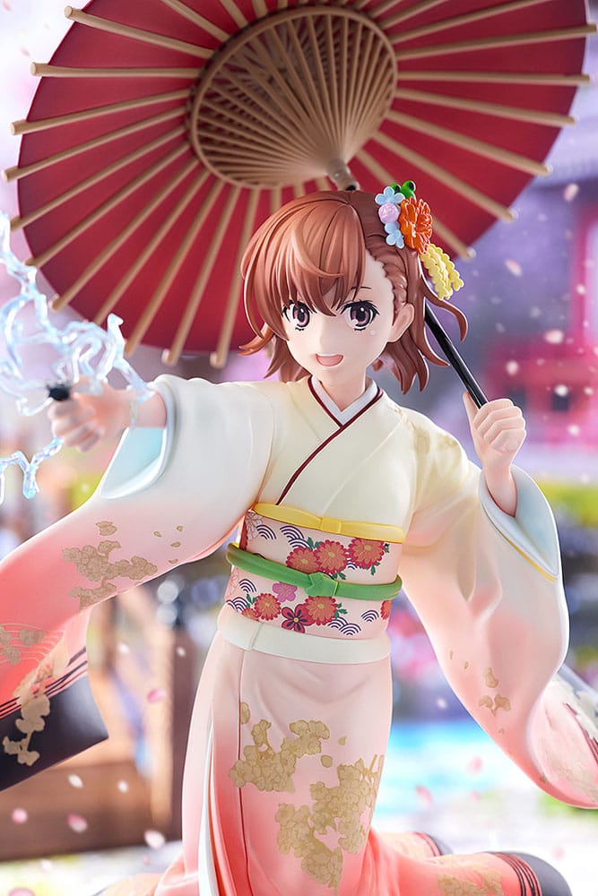 A Certain Scientific Railgun T Statue 1/7 Mikoto Misaka Furisode Kimono Ver. 28 cm - MangaShop.ro