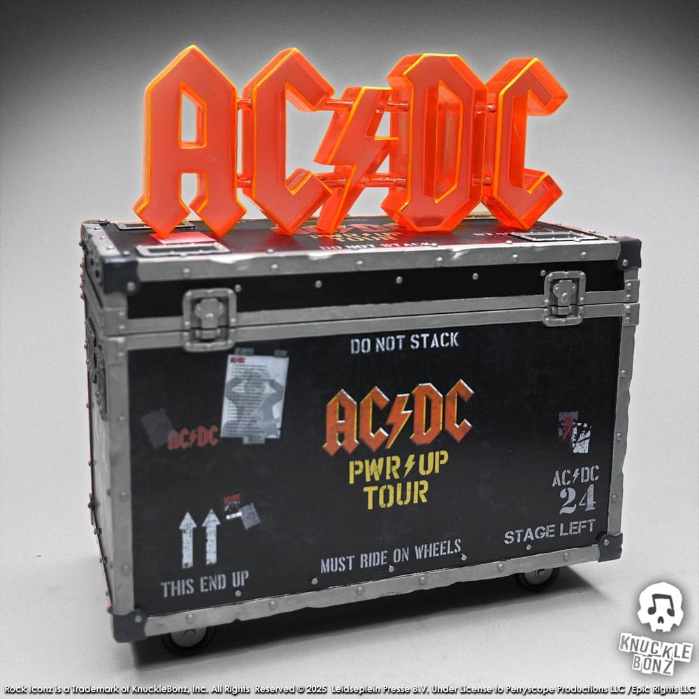 AC/DC Rock Ikonz On Tour Statue PWR UP Tour Road Case - MangaShop.ro