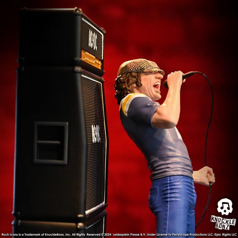 AC/DC Rock Iconz Statue Brian Johnson 23 cm - MangaShop.ro