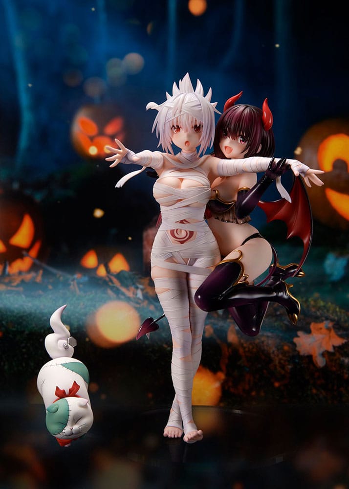 Ayakashi Triangle PVC Statue Matsuri Kazamaki & Suzu Kanade & Shirogane 25 cm - MangaShop.ro