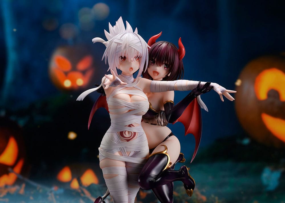 Ayakashi Triangle PVC Statue Matsuri Kazamaki & Suzu Kanade & Shirogane 25 cm - MangaShop.ro