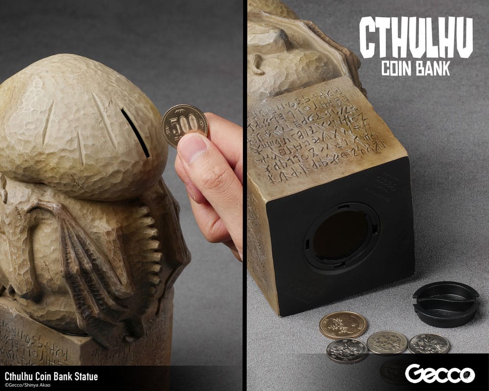 H.P. Lovecraft Cthulhu Mythos Coin Bank Statue Cthulhu (Stone Color) 24 cm - MangaShop.ro