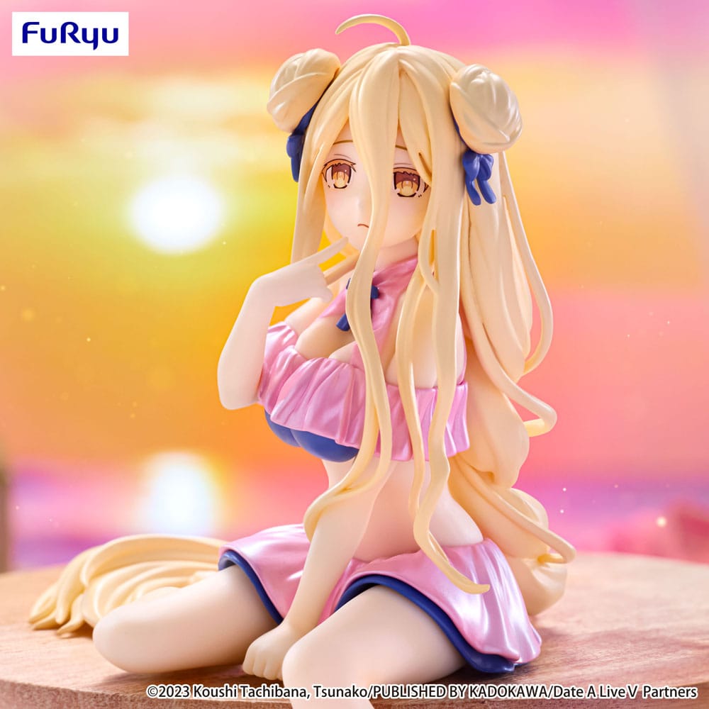 Date A Live V Noodle Stopper PVC Statue Mukuro Hoshimiya Swimsuit Pastel Pink Color Ver. 13 cm - MangaShop.ro